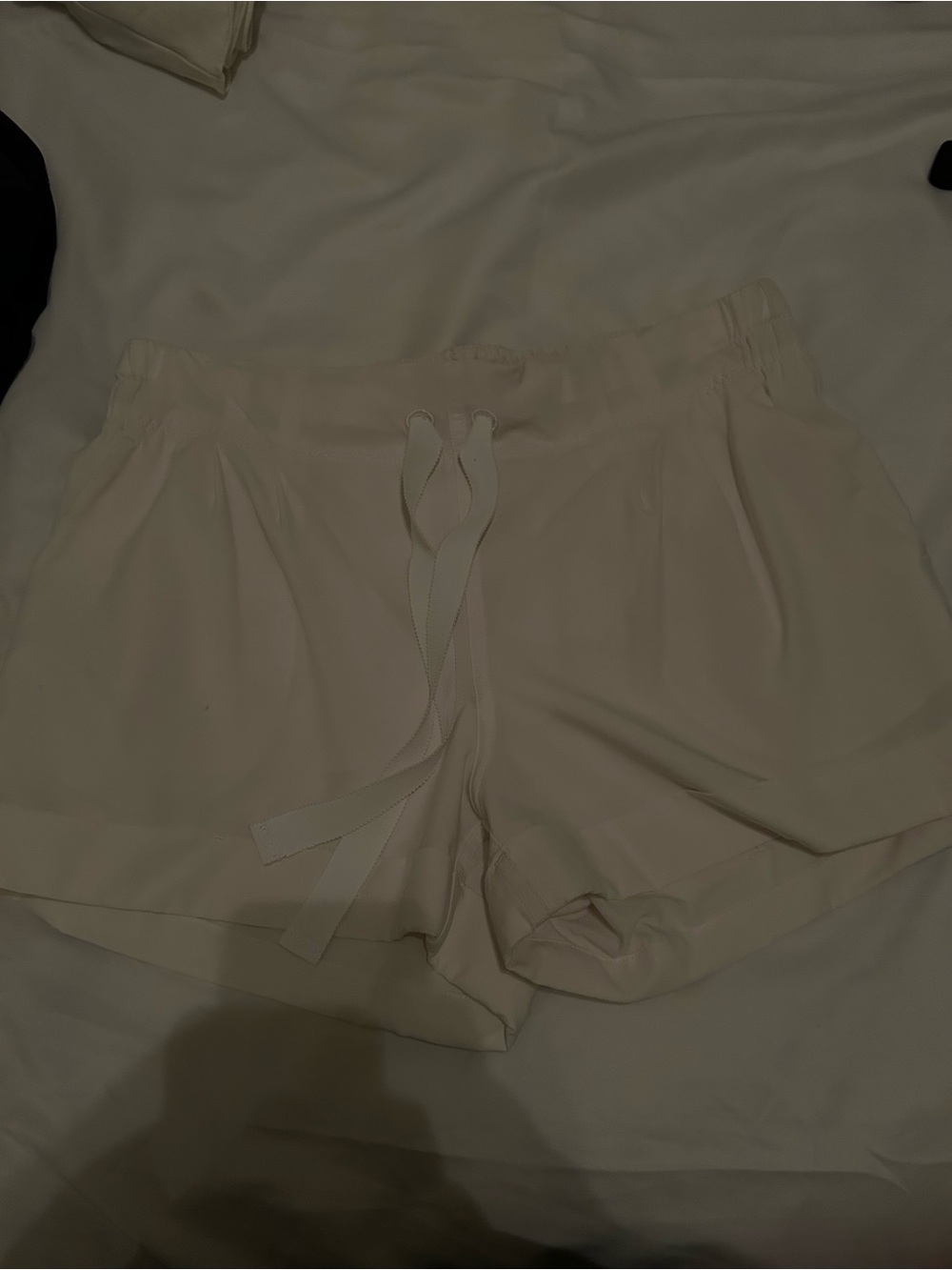 lululemon athletica Cream Drawstring Athletic Shorts